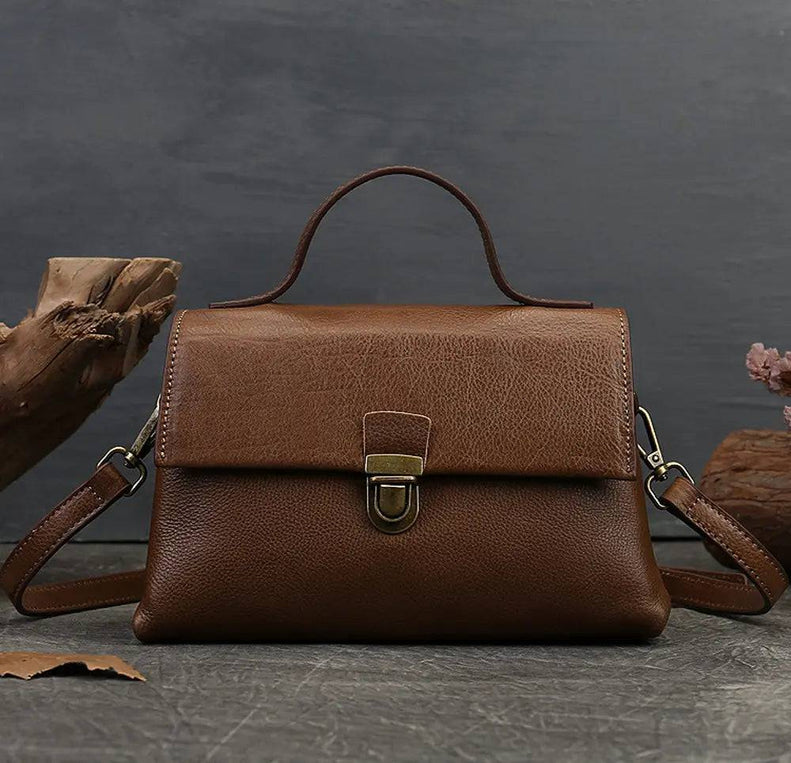 Women Satchel Shoulder Bag Vintage Top Handle Bag