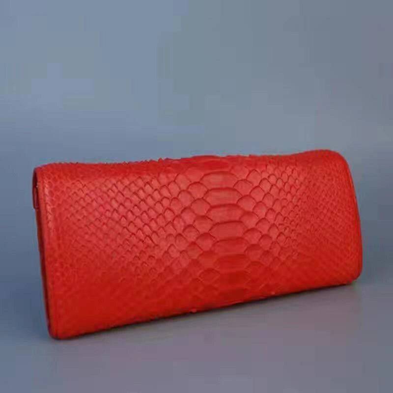 Women's  Andy Python Leather Clutch