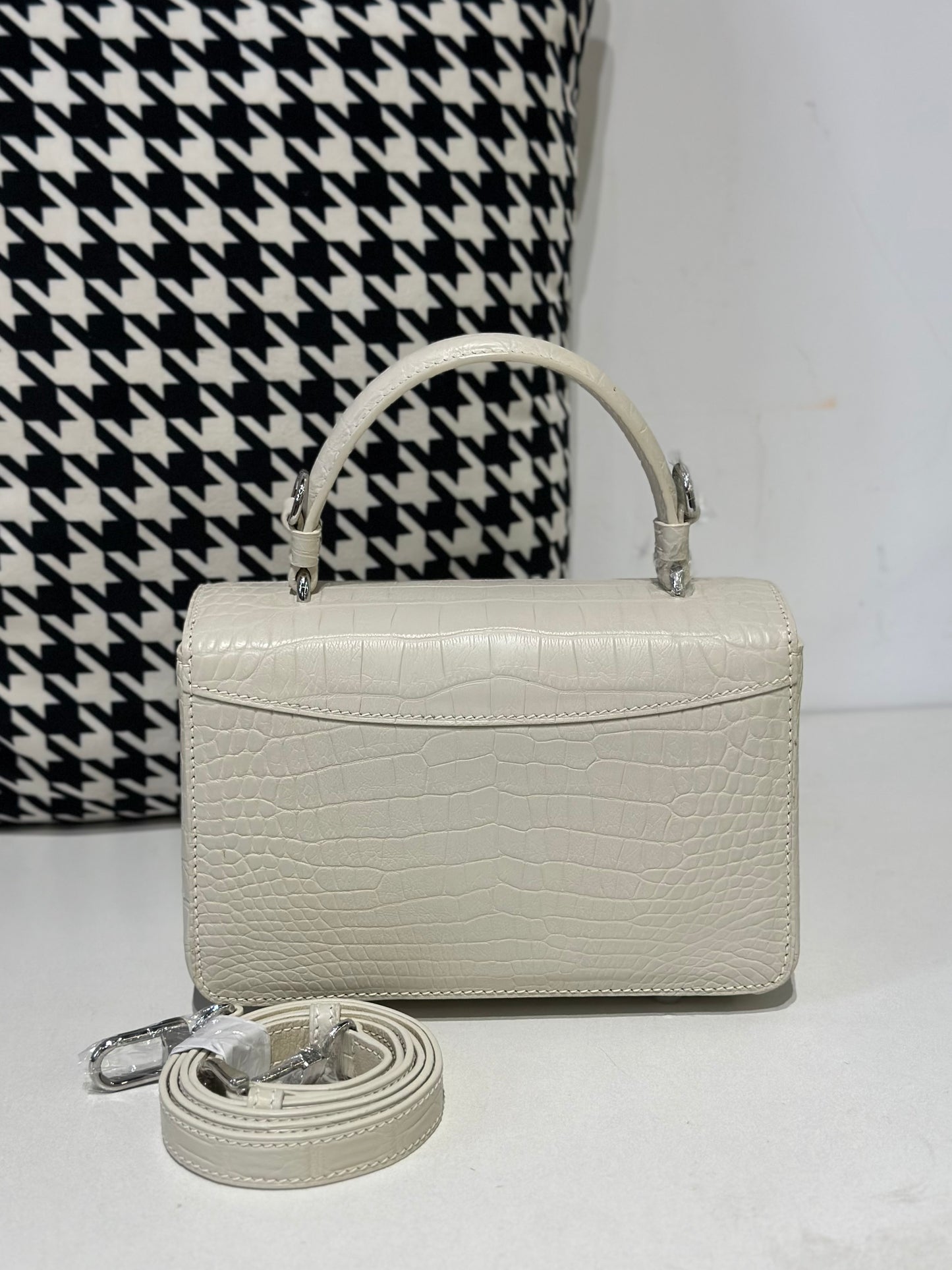 Crocodile Leather Handle Bag ,Women's Crocodile Leather Cross Body Bag