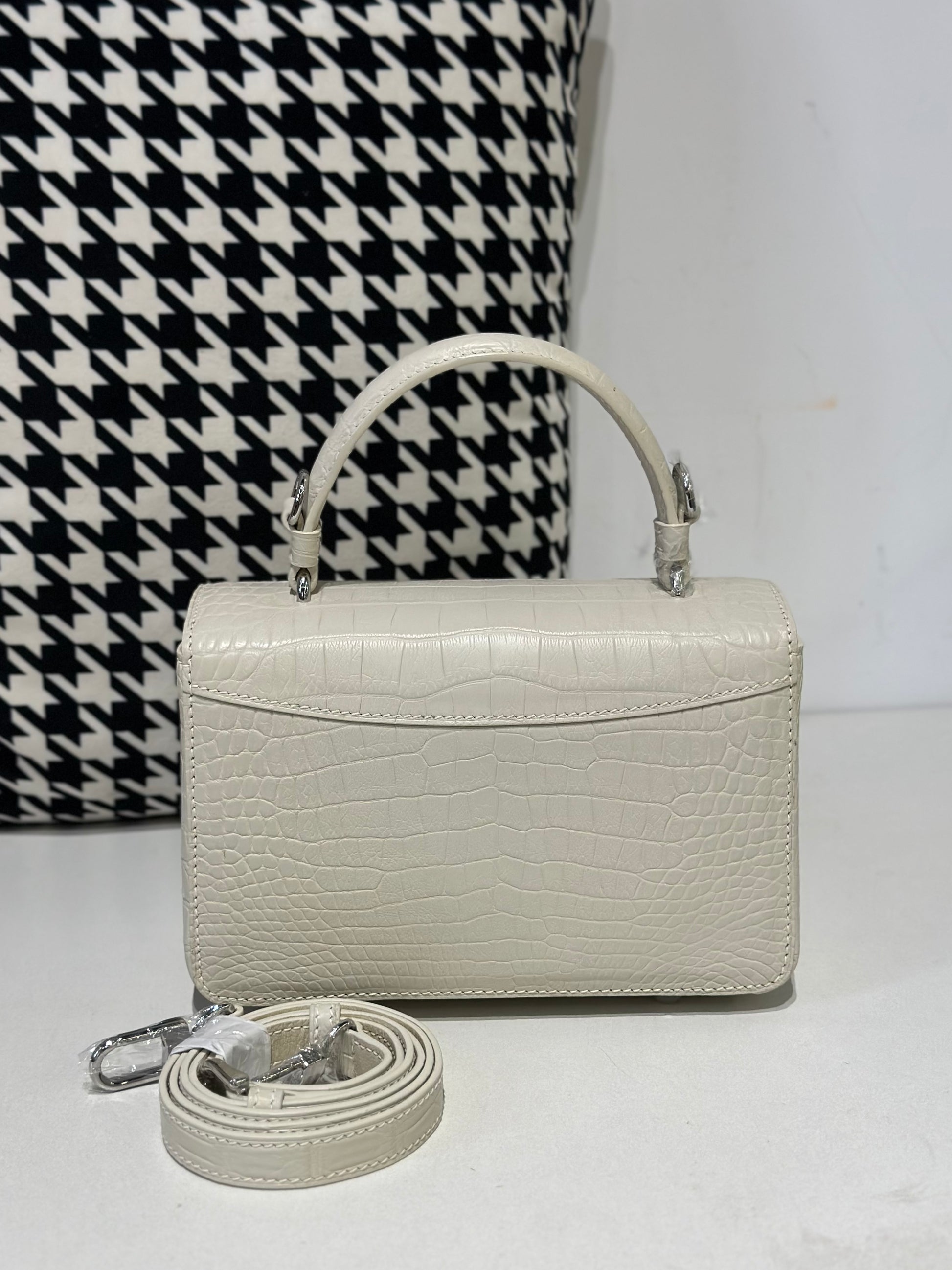 Crocodile Leather Handle Bag ,Women's Crocodile Leather Cross Body Bag