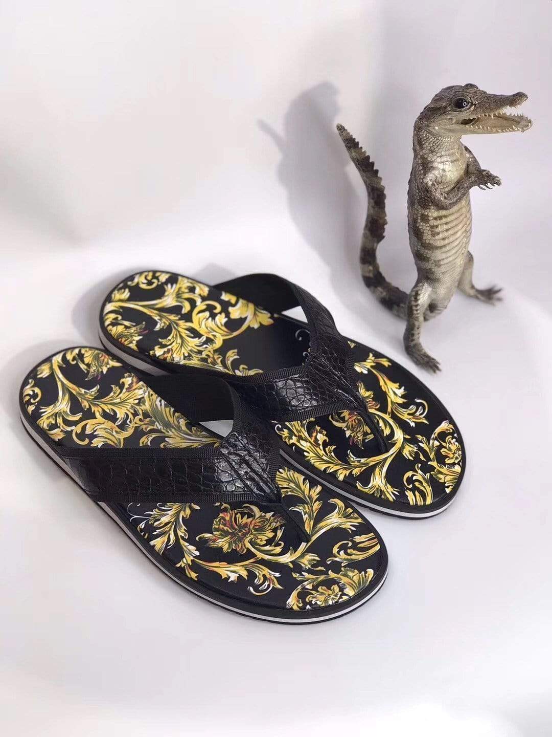 Crocodile Shoes Crocodile Belly Leather Slipper