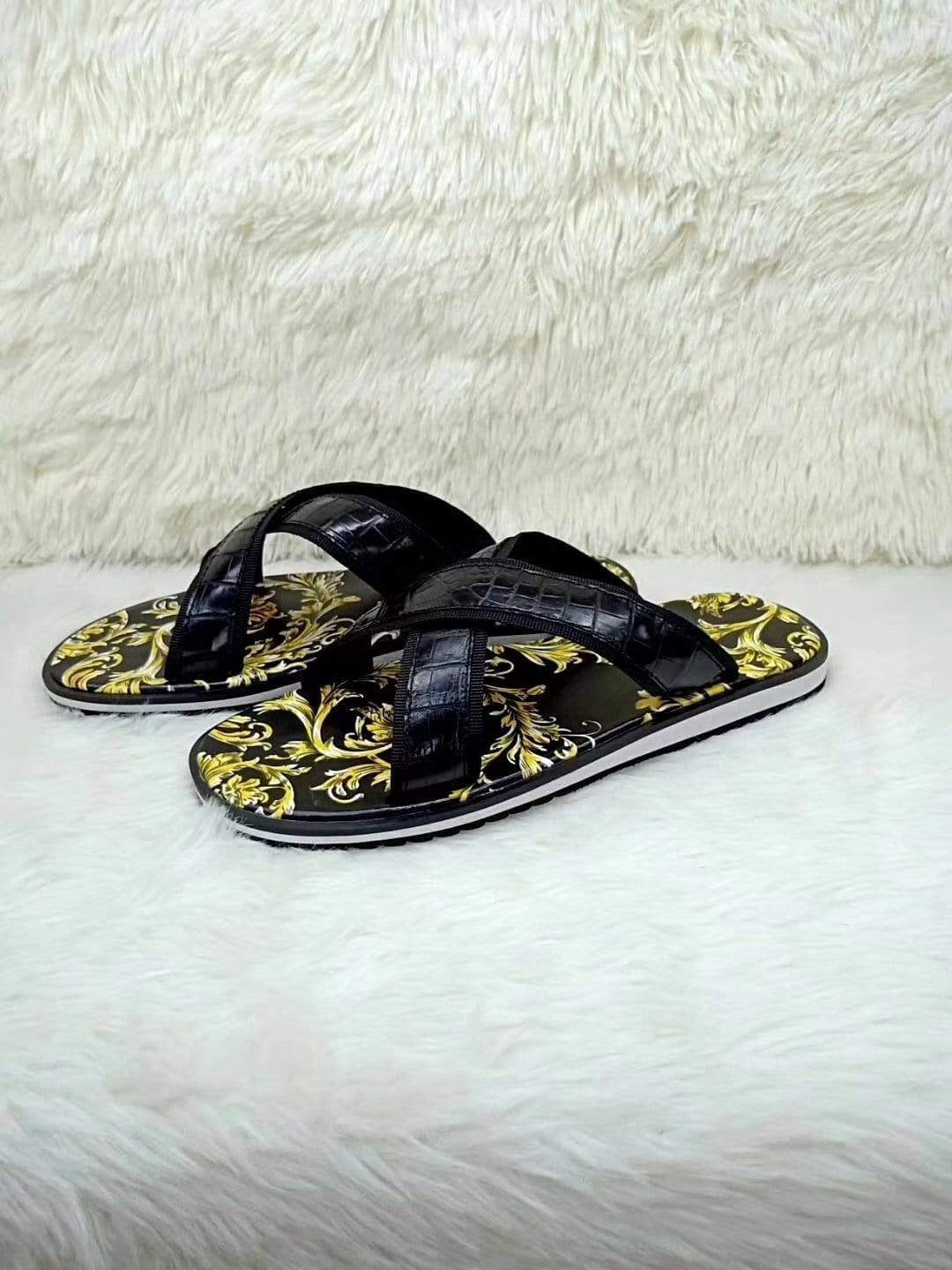 Crocodile Shoes Crocodile Belly Leather Slipper