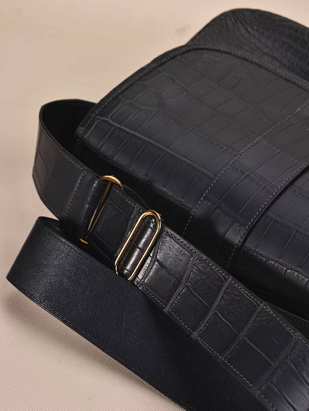Crocodile Leather Cross Body Shoulder Bag