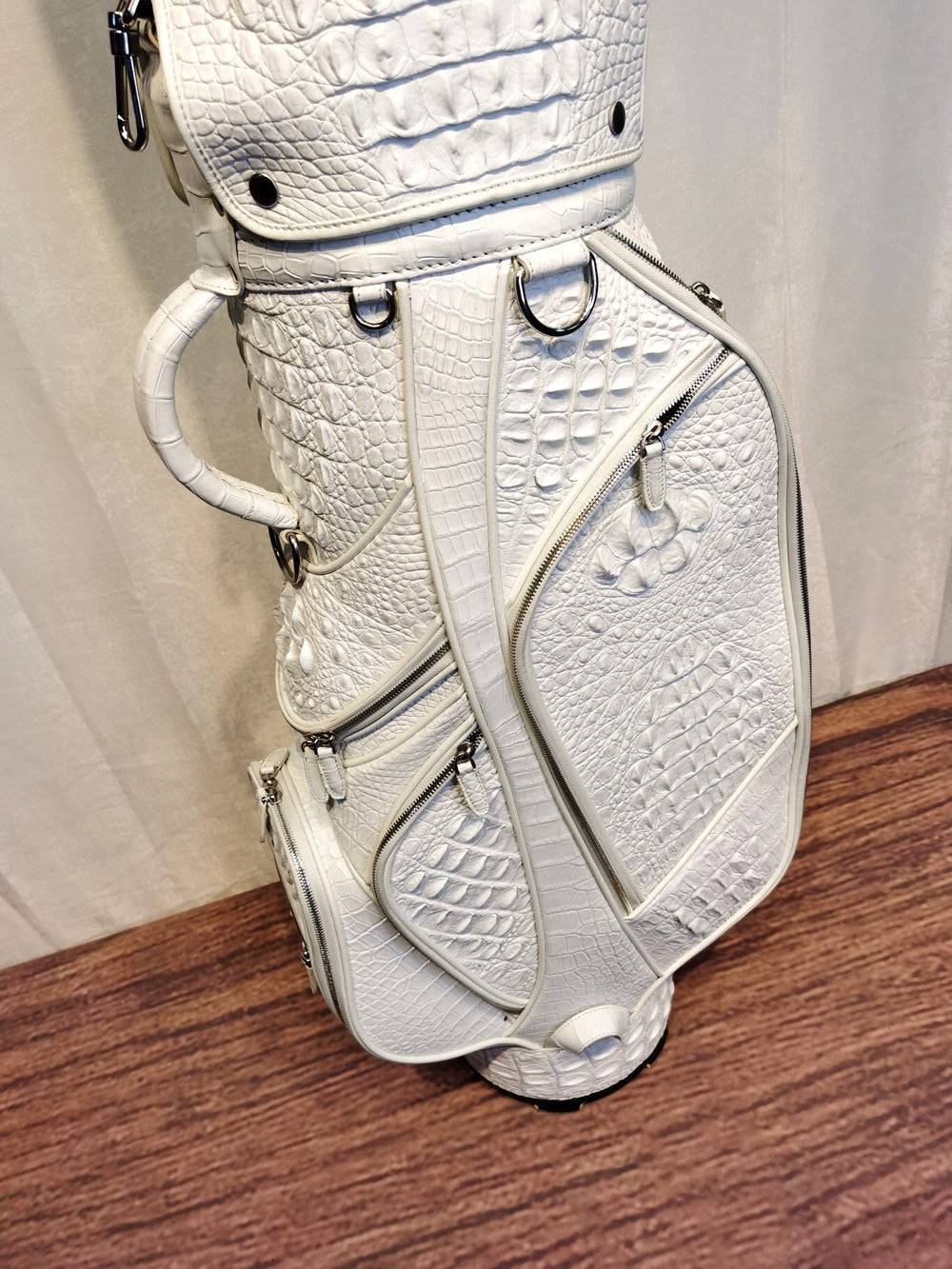 Crocodile Bone Leather Golf Bags ,Golf Sets , Golf Cart Bags  & Golf Stand Bags White