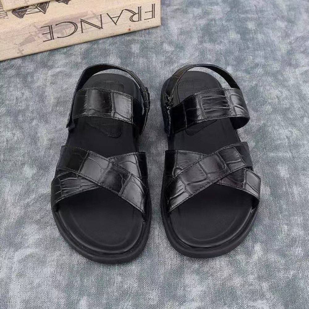 Crocodile Shoes Crocodile Leather Sandals ,Crocodile Leather Non-slip Sandals