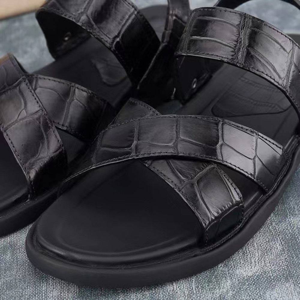 Crocodile Shoes Crocodile Leather Sandals ,Crocodile Leather Non-slip Sandals