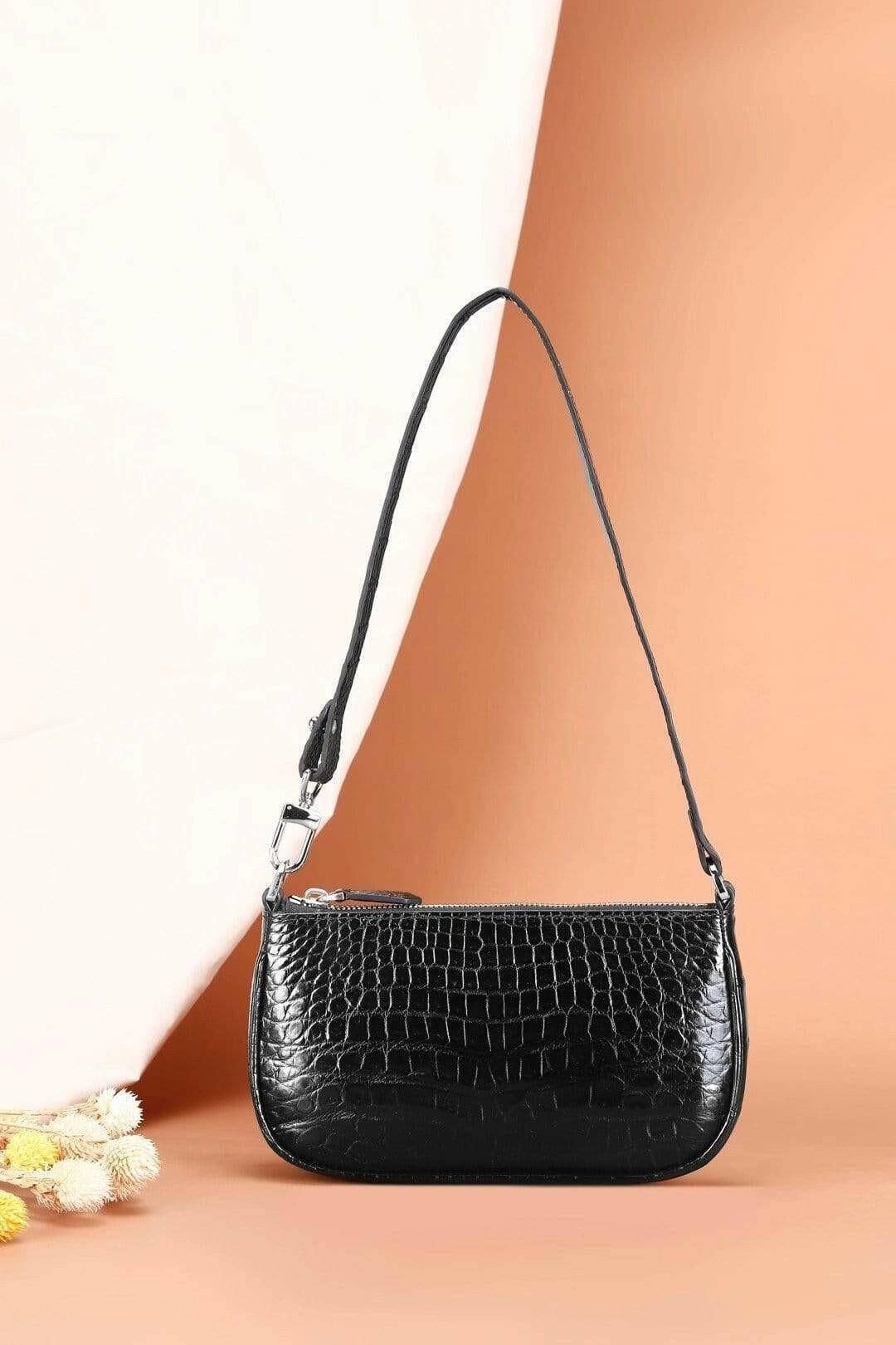 Crocodile Leather Underarm Shoulder bag