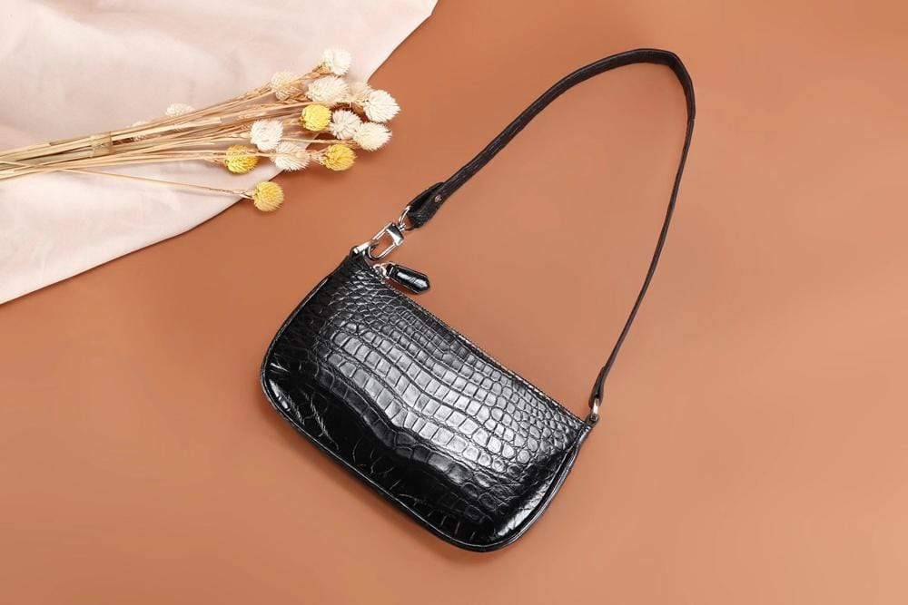 Crocodile Leather Underarm Shoulder bag