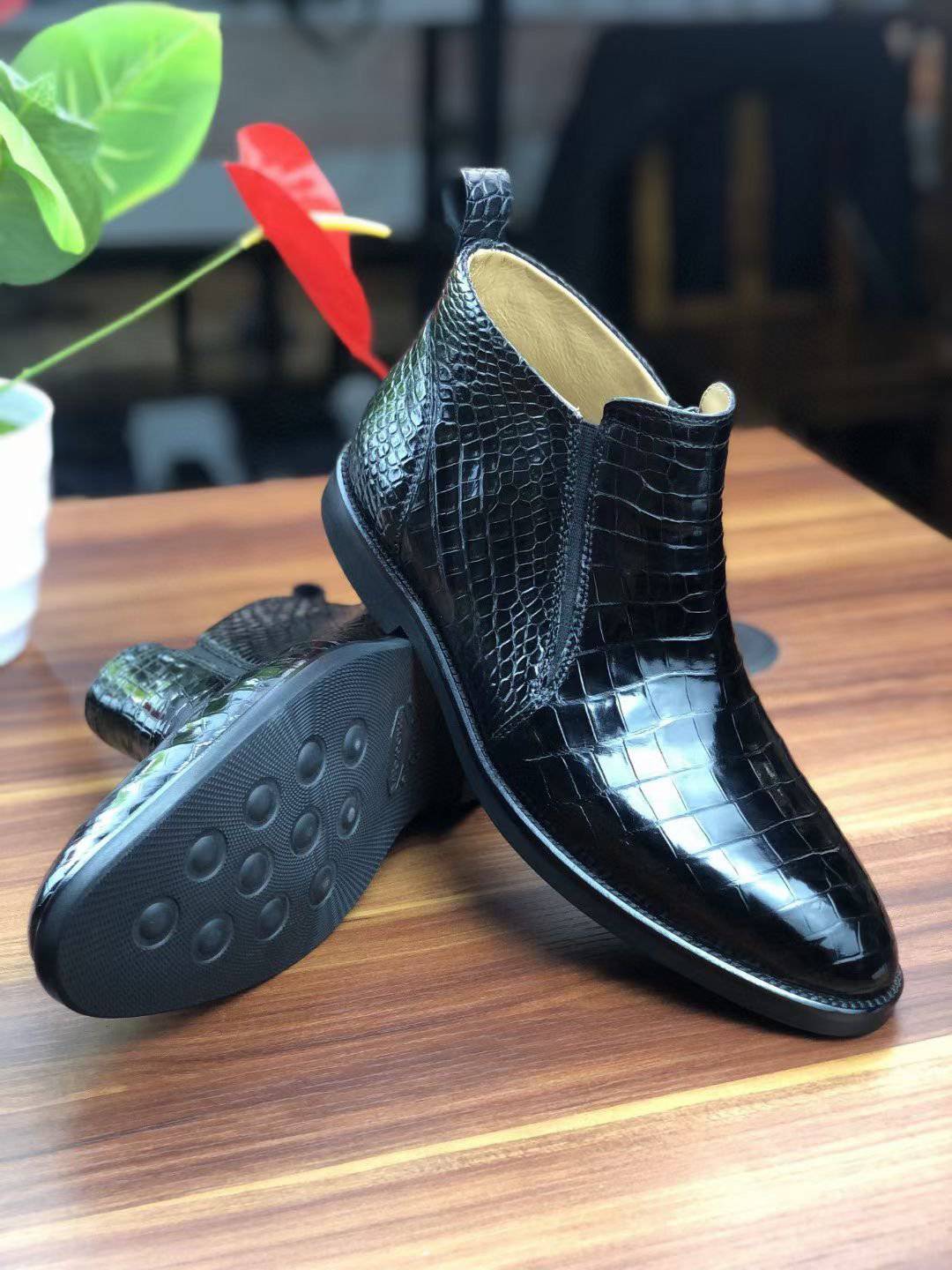 Crocodile Shoes Men's Comfort Chelsea Boots