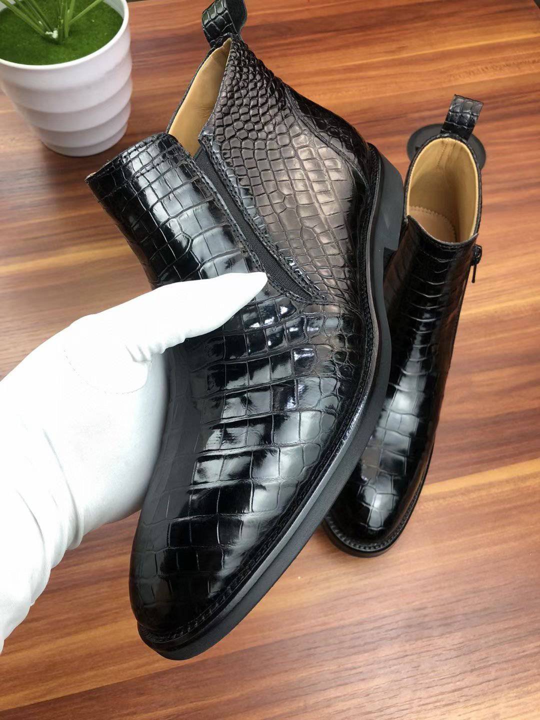 Crocodile Shoes Men's Comfort Chelsea Boots