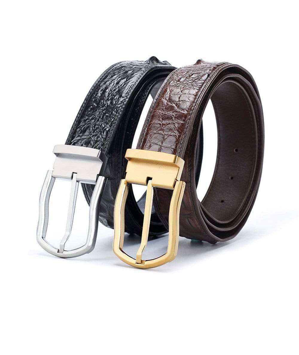 Crocodile Skin Leather Belt 3200