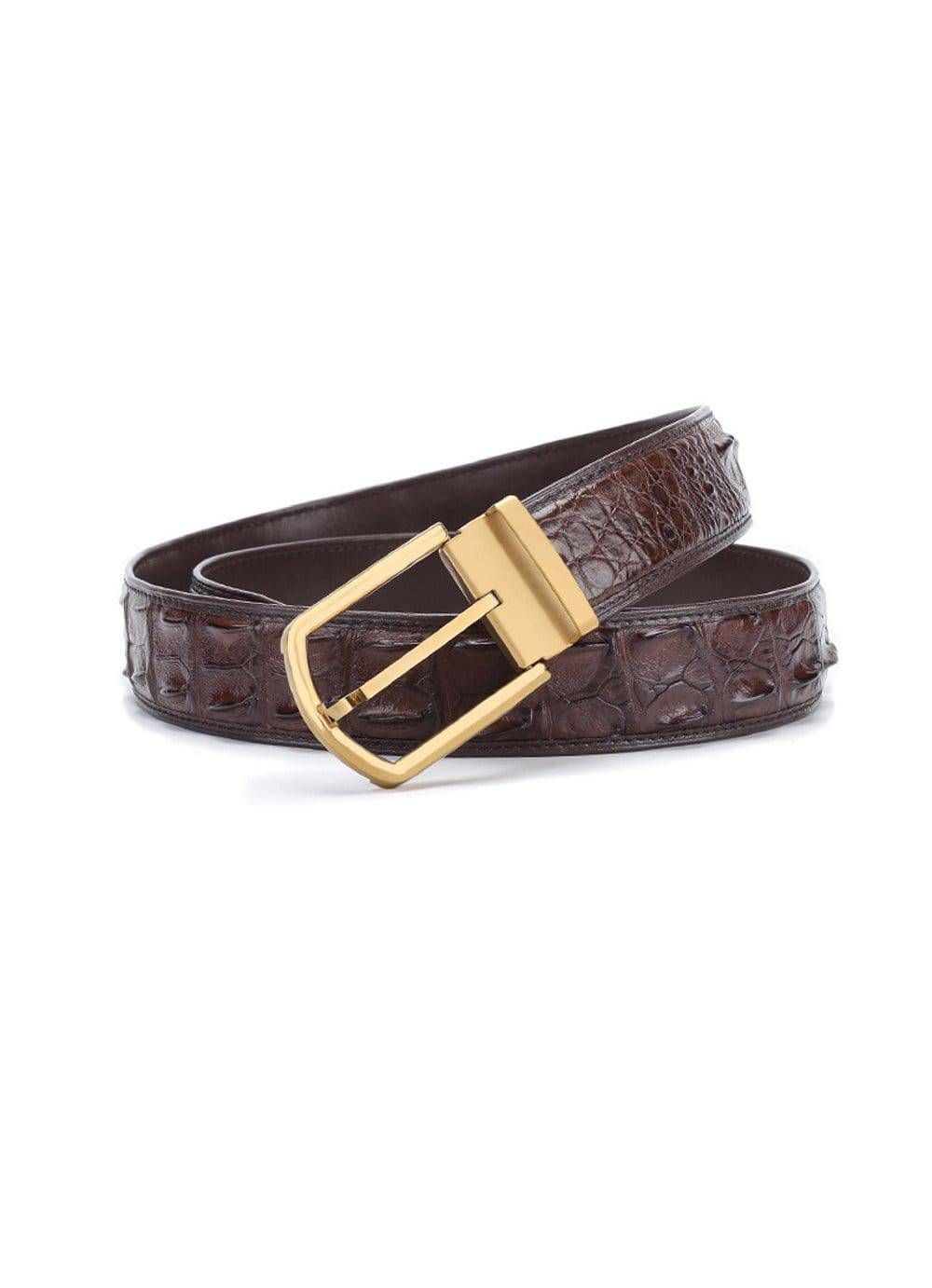 Crocodile Skin Leather Belt 3200