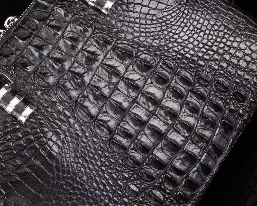 Crocodile Skin Leather Business Tote Briefcase Bag