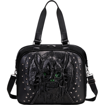 3D Tote Bag with Studded Skull Design | Rossie Viren