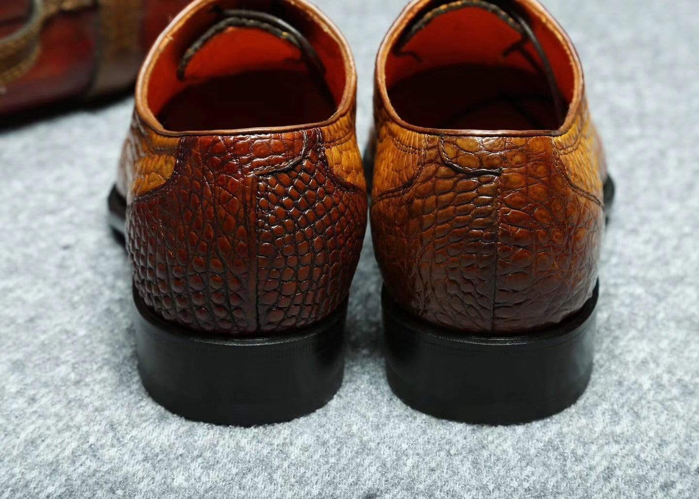 Crocodile Shoes Genuine Crocodile Belly Leather Lace-Up  Shoes  For Men