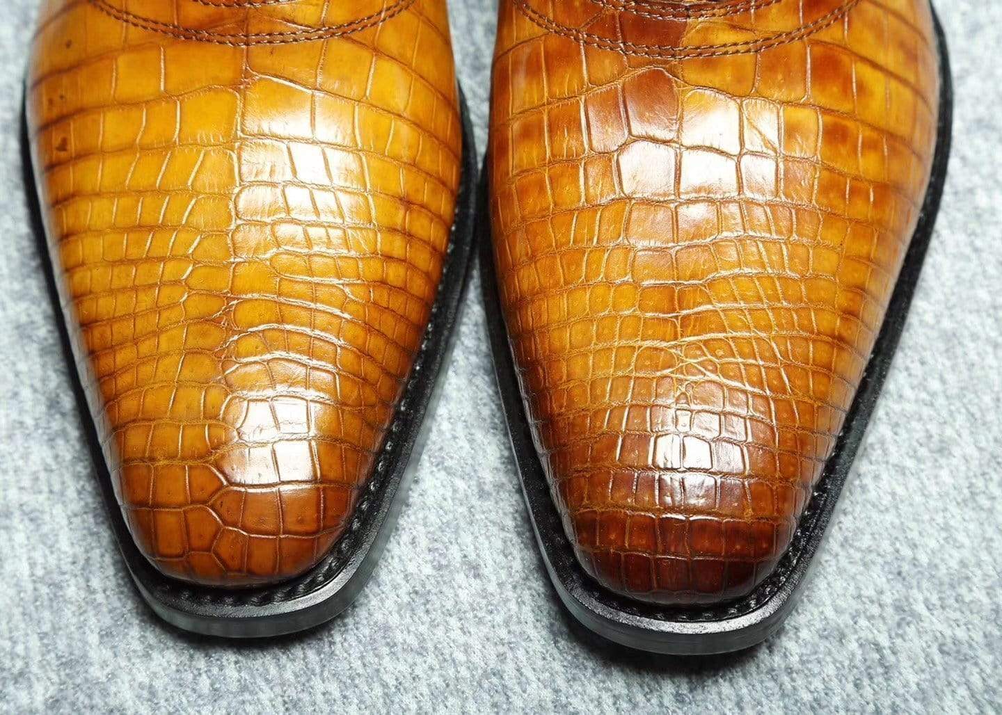 Crocodile Shoes Genuine Crocodile Belly Leather Lace-Up  Shoes  For Men