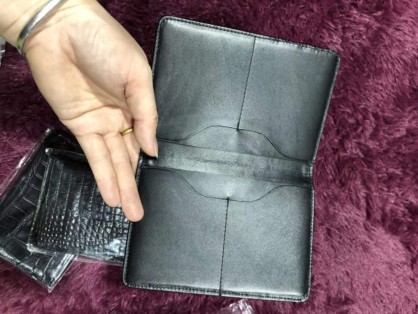 Genuine Crocodile Belly Leather  Passport Holder