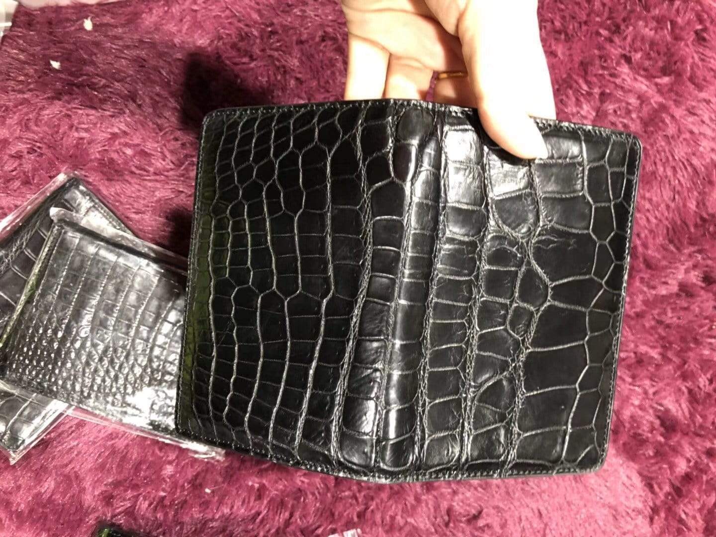 Genuine Crocodile Belly Leather  Passport Holder