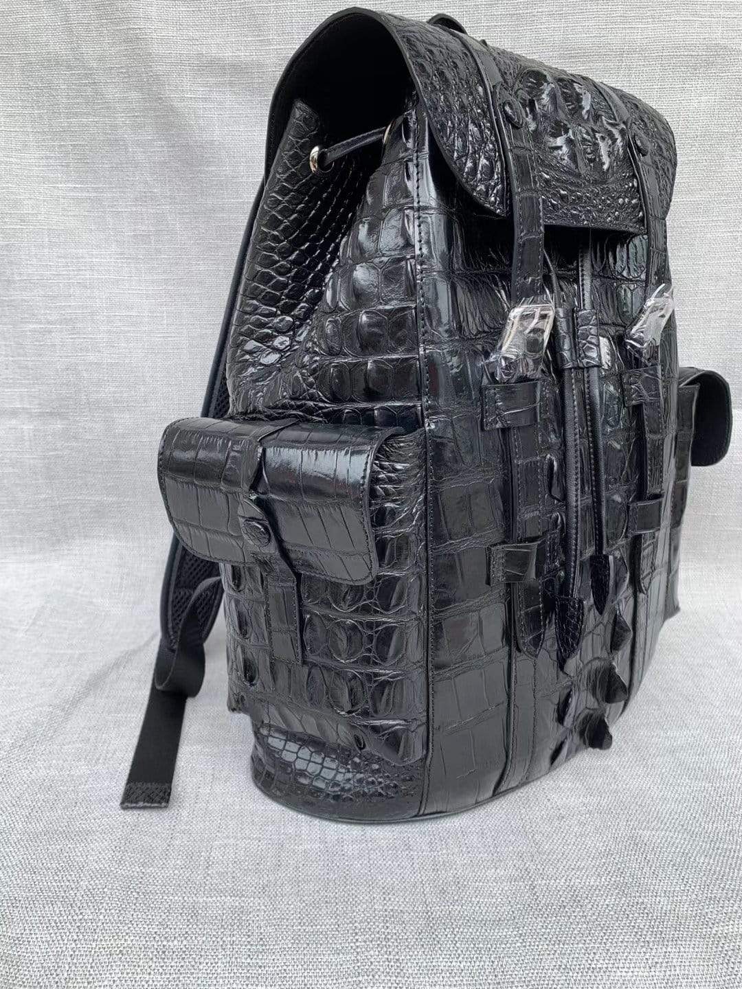 Genuine Crocodile Bone Leather Backpack