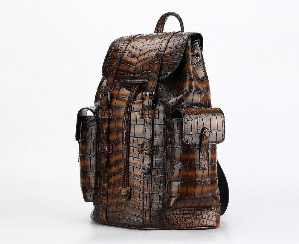 Genuine Crocodile Leather Backpack