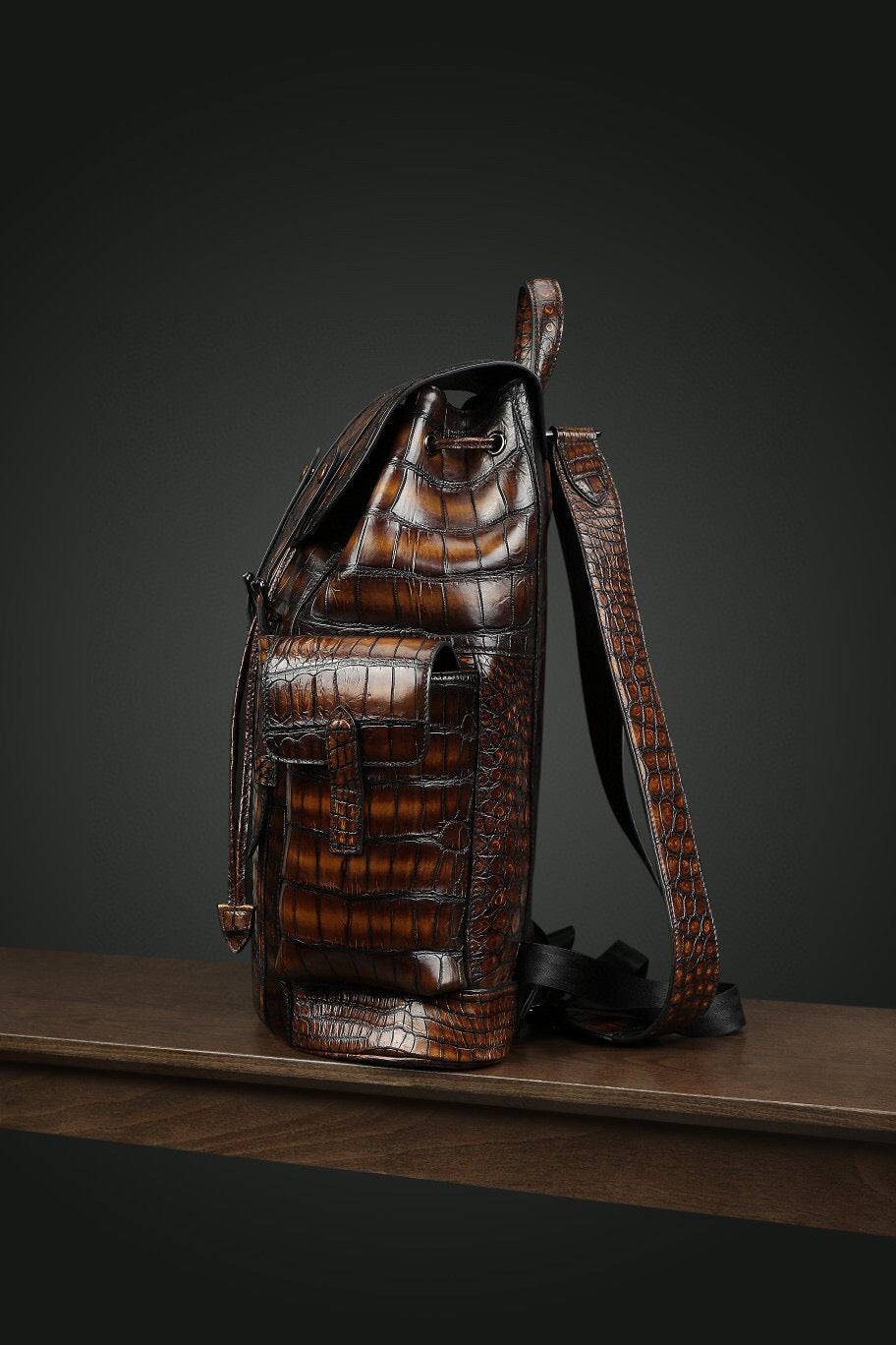 Genuine Crocodile Leather Backpack