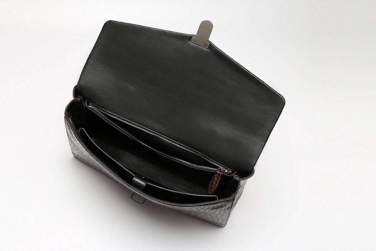 Preorder Genuine Crocodile Leather Briefcase Business Bags-Maiko Grey