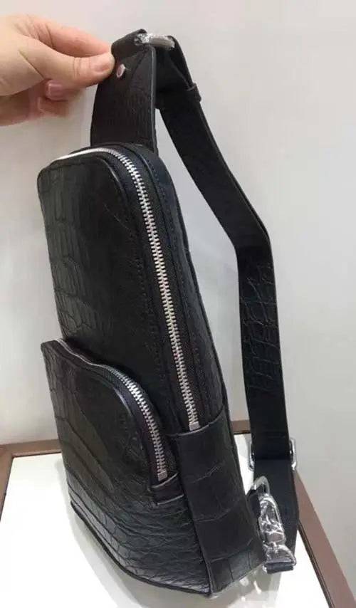 Genuine Crocodile Leather Chest Sling Bag