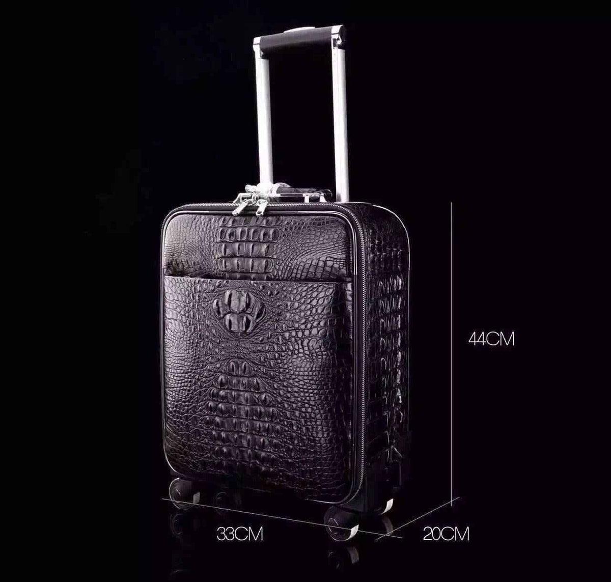 Đặt trước túi/vali kéo đựng laptop bằng da cá sấu thật, túi du lịch