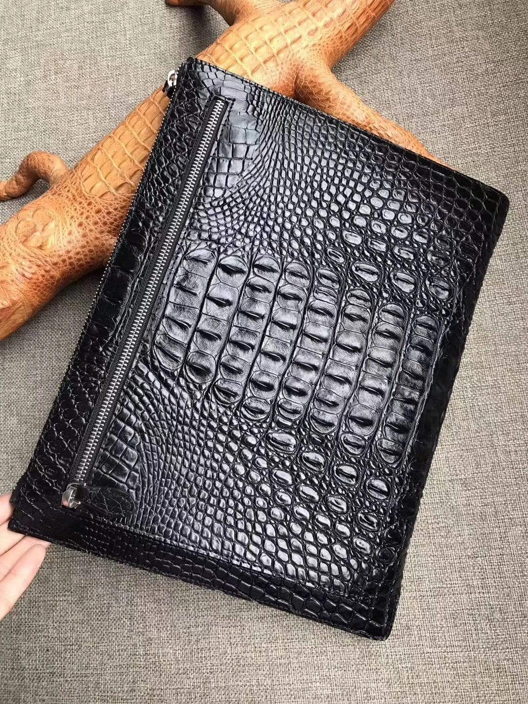 Genuine Crocodile Leather  Large  Ipad Case,Clutch Bag