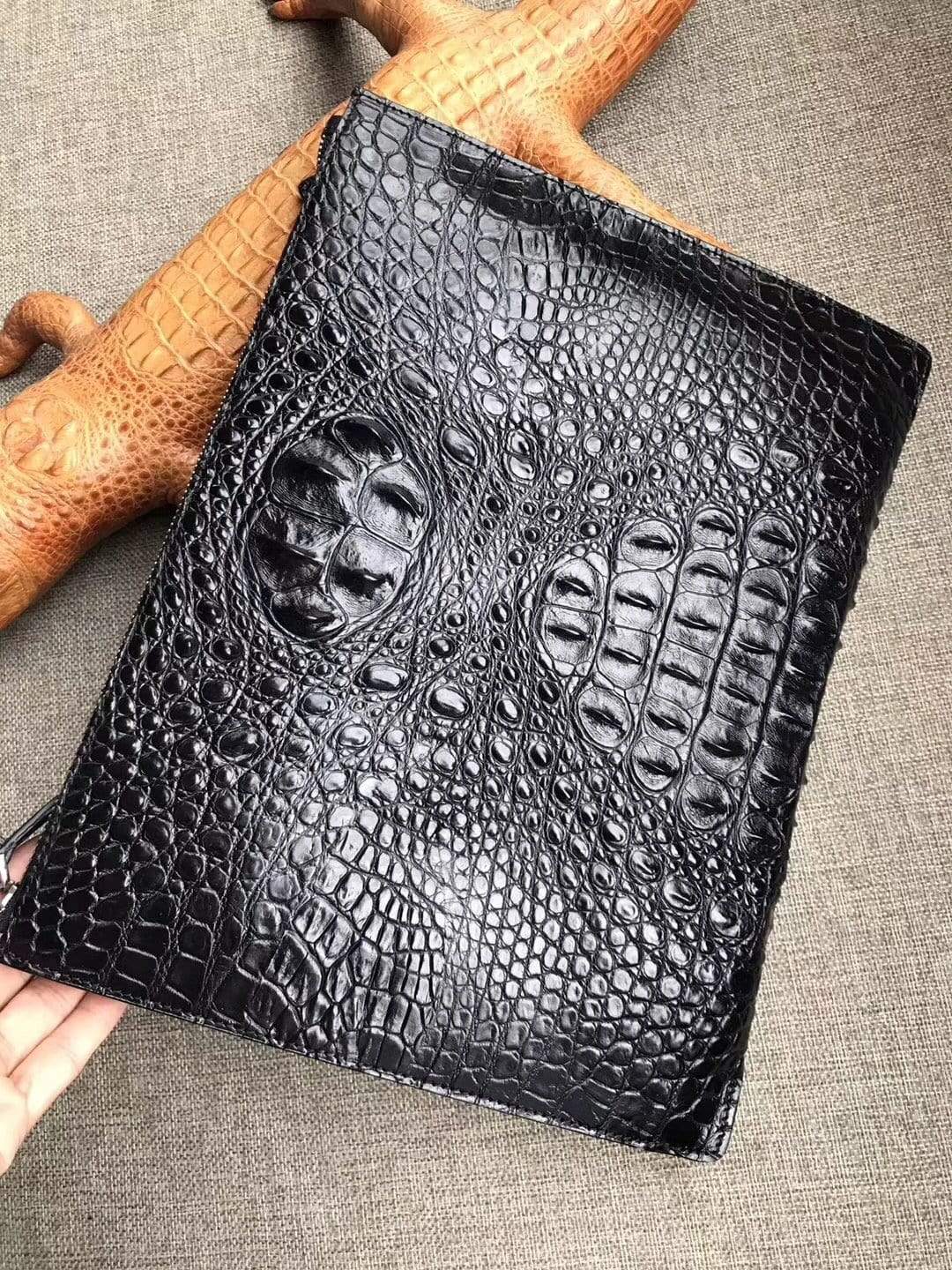 Genuine Crocodile Leather  Large  Ipad Case,Clutch Bag