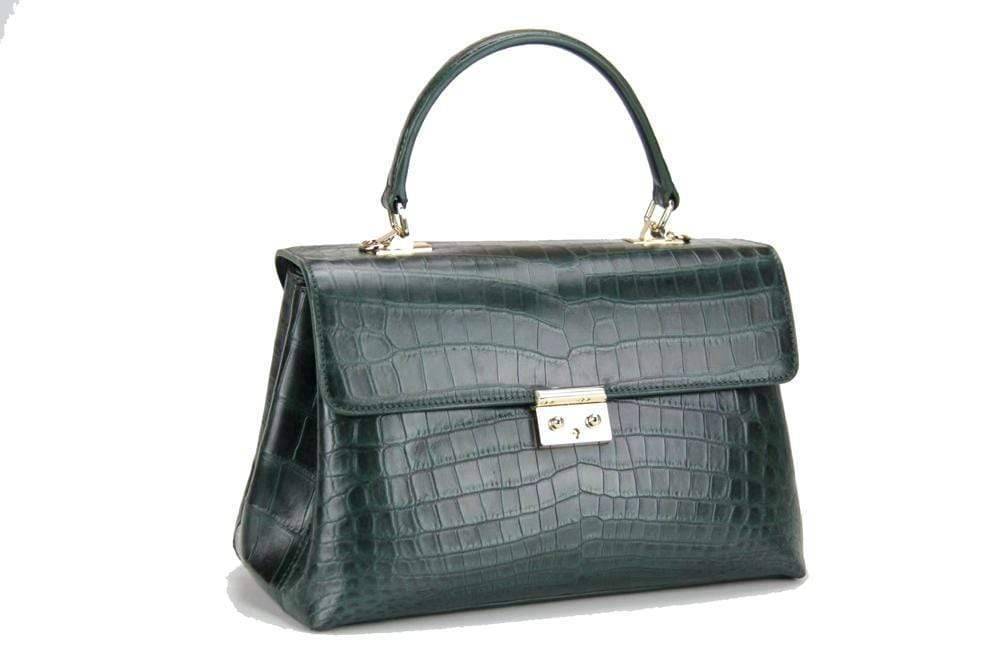 Genuine Crocodile Leather Medium Top Handle Shoulder Bags