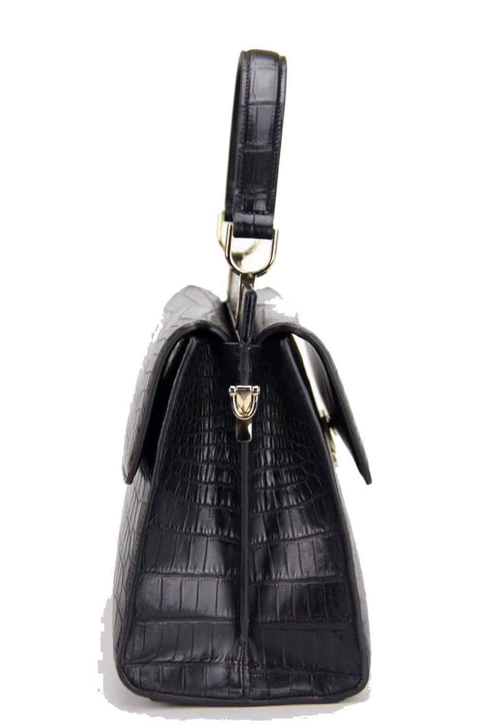 Genuine Crocodile Leather Medium Top Handle Shoulder Bags