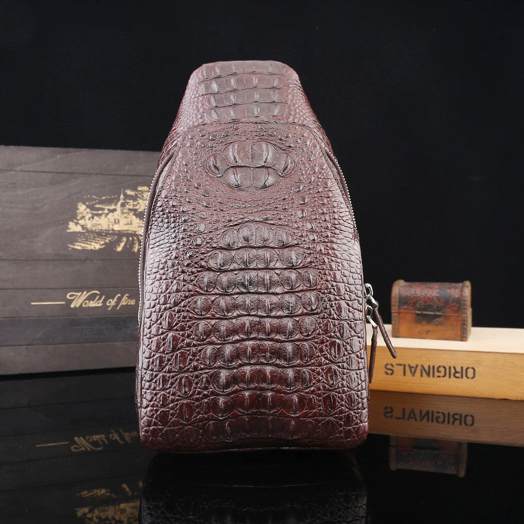 Genuine Crocodile Leather Mens Sling Chest Bag Bag
