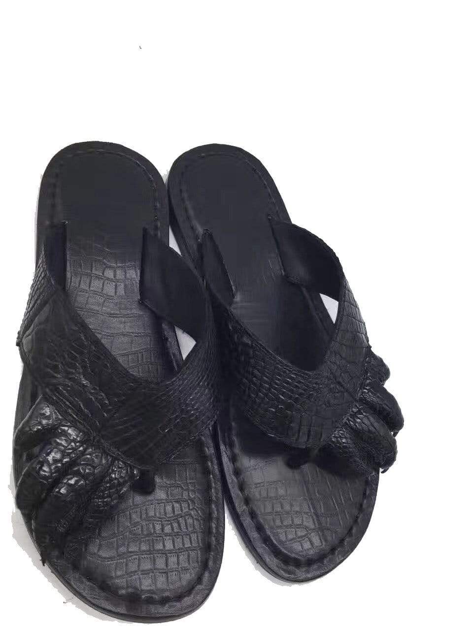 Crocodile Shoes Genuine  Crocodile Leather  Mens Slipper