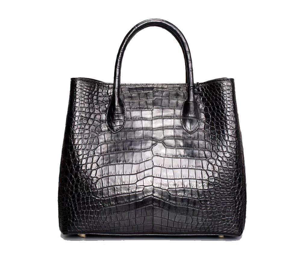 Genuine Crocodile Leather Top Handle Satchel Handbag Shoulder Bag Tote Purse Messenger Bags 30cm