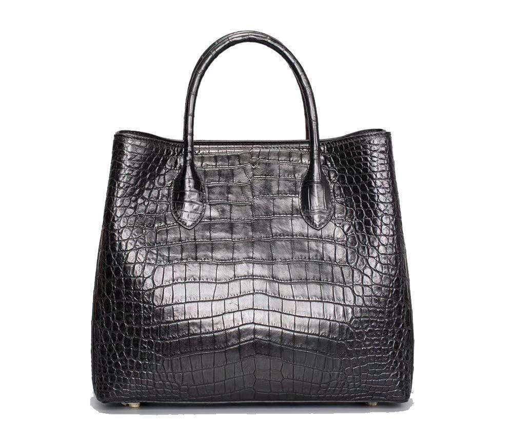 Genuine Crocodile Leather Top Handle Satchel Handbag Shoulder Bag Tote Purse Messenger Bags 30cm