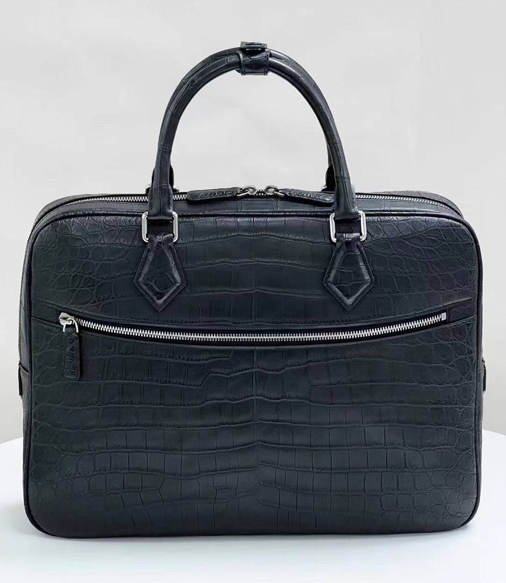 Preorder Genuine Crocodile Skin Leather Briefcase