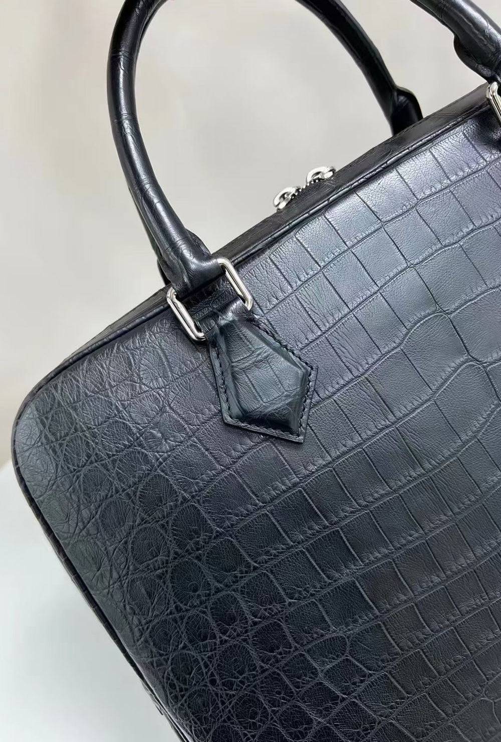 Preorder Genuine Crocodile Skin Leather Briefcase
