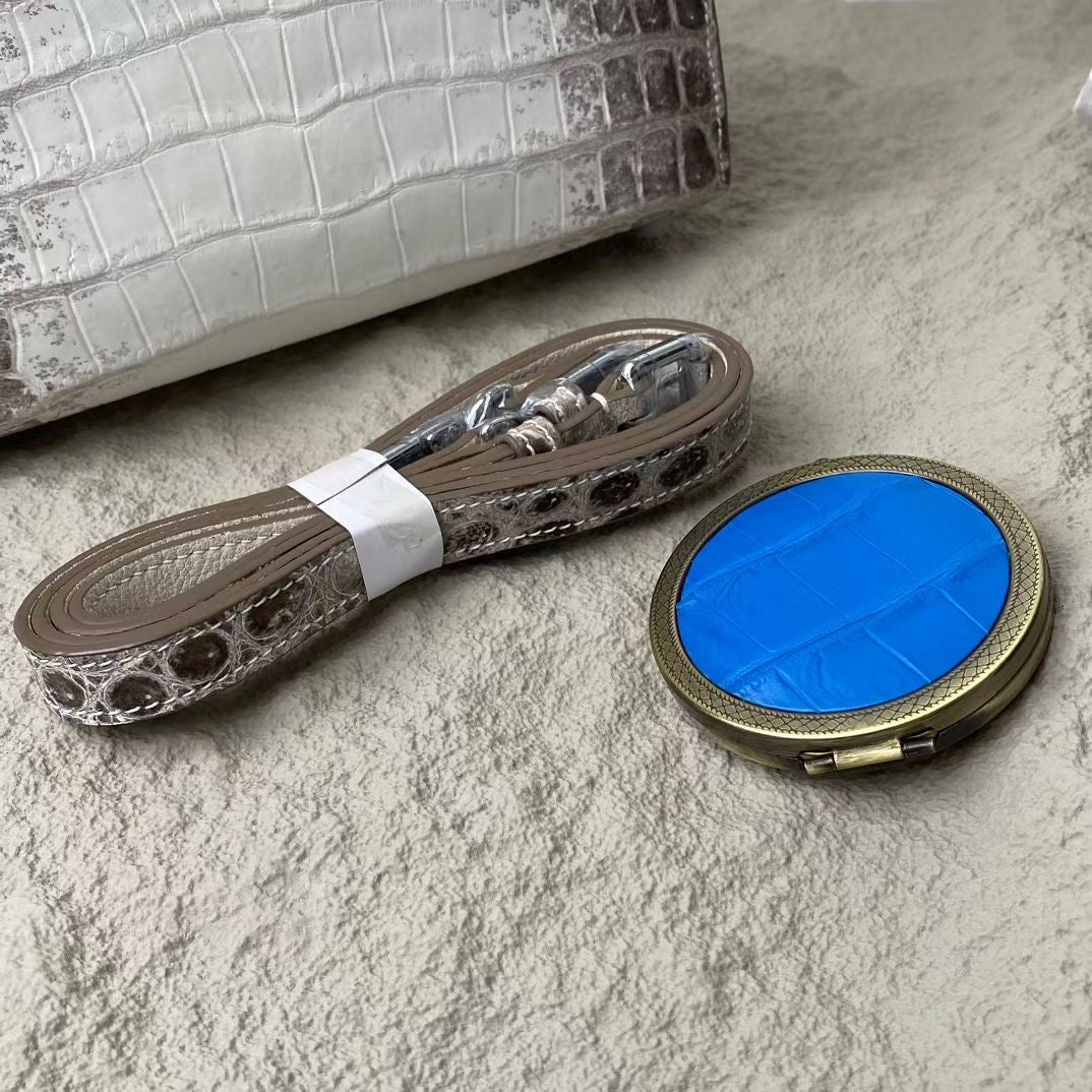 Genuine Himalaya Crocodile  Leather Top Handle Cross Body Bag For Women