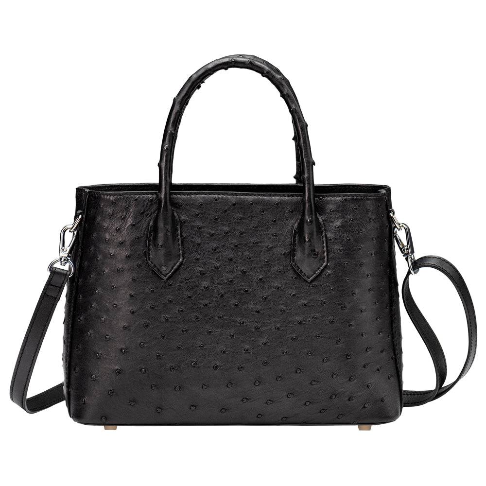 Genuine Ostrich Leather Mini Top Handle Bag