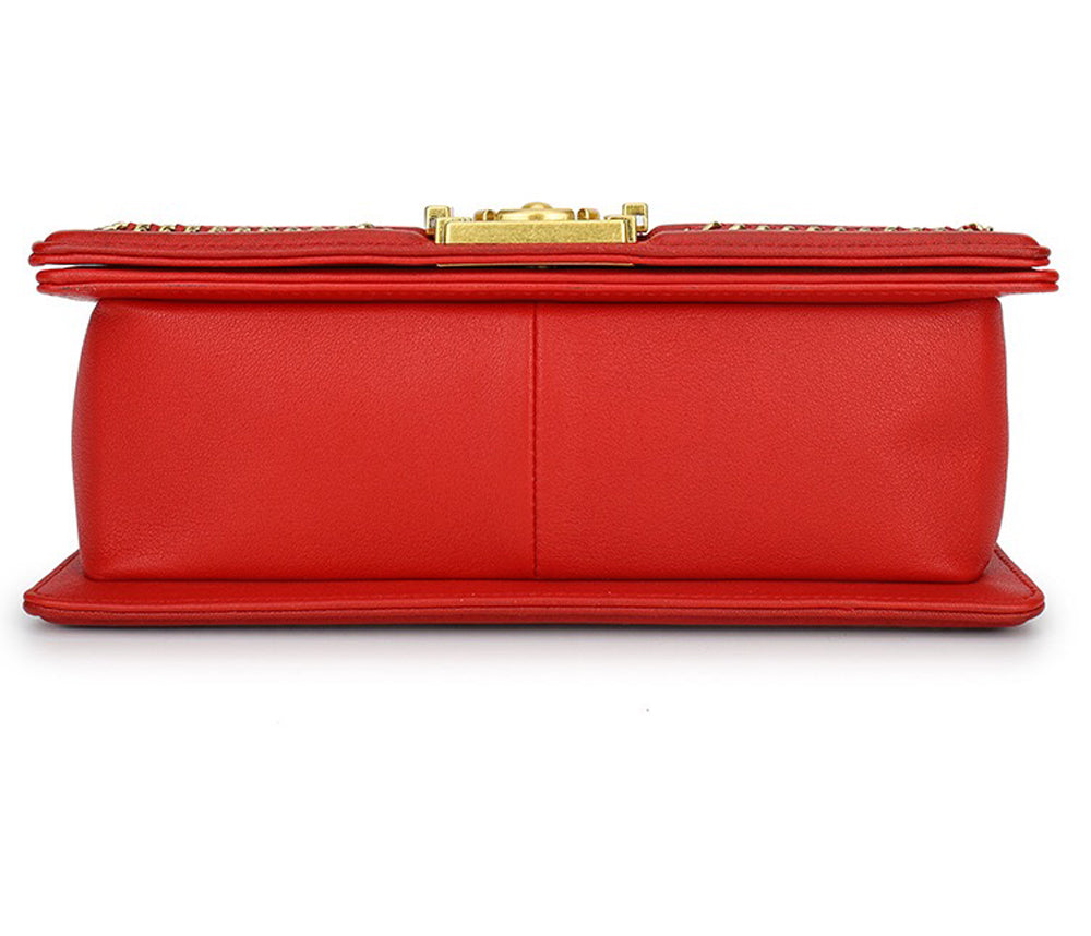 GenuinePearl Stingray Skin Leather Flap Bag Cross Body Shoulder Bag