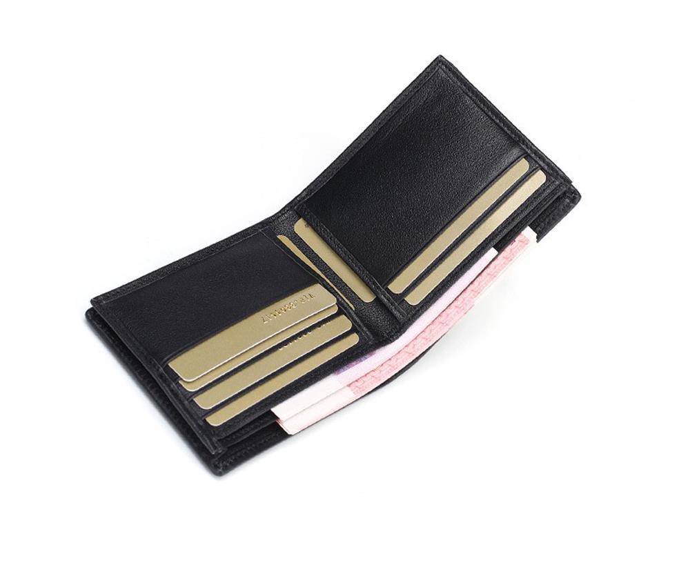 Men Bifold Leather Wallet- Genuine Crocodile Leather Belly Leather