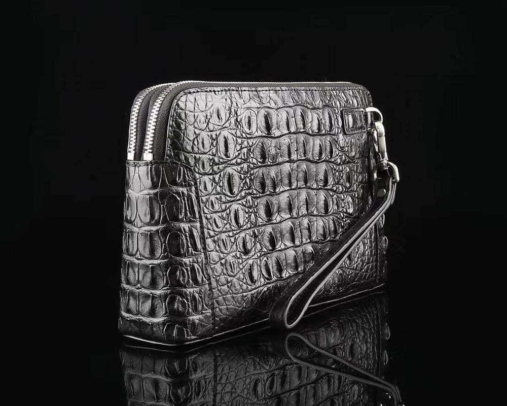 Men's Crocodile Cluthes Handbag Bag Coin Purse,Crocodile Bone Leather Clutches