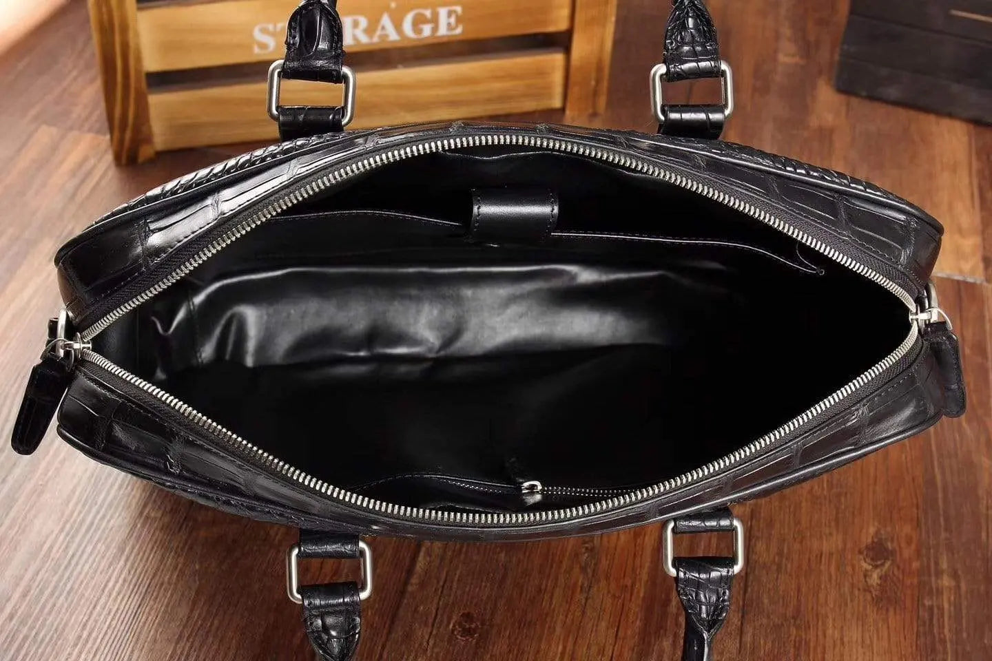 Men's Crocodile Leather Briefcase,Messenger Bags,Laptop Bags