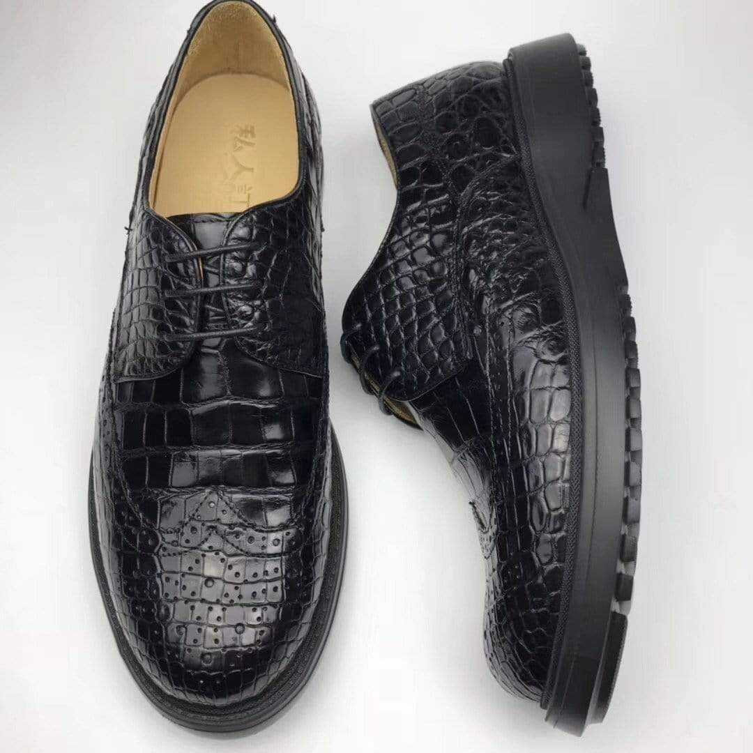 Crocodile Shoes Men's  Crocodile Leather Snakers And Slip On Brogue Front Shoes