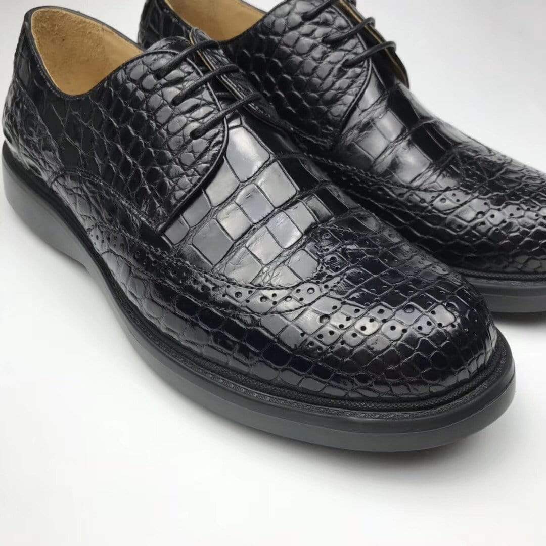 Crocodile Shoes Men's  Crocodile Leather Snakers And Slip On Brogue Front Shoes