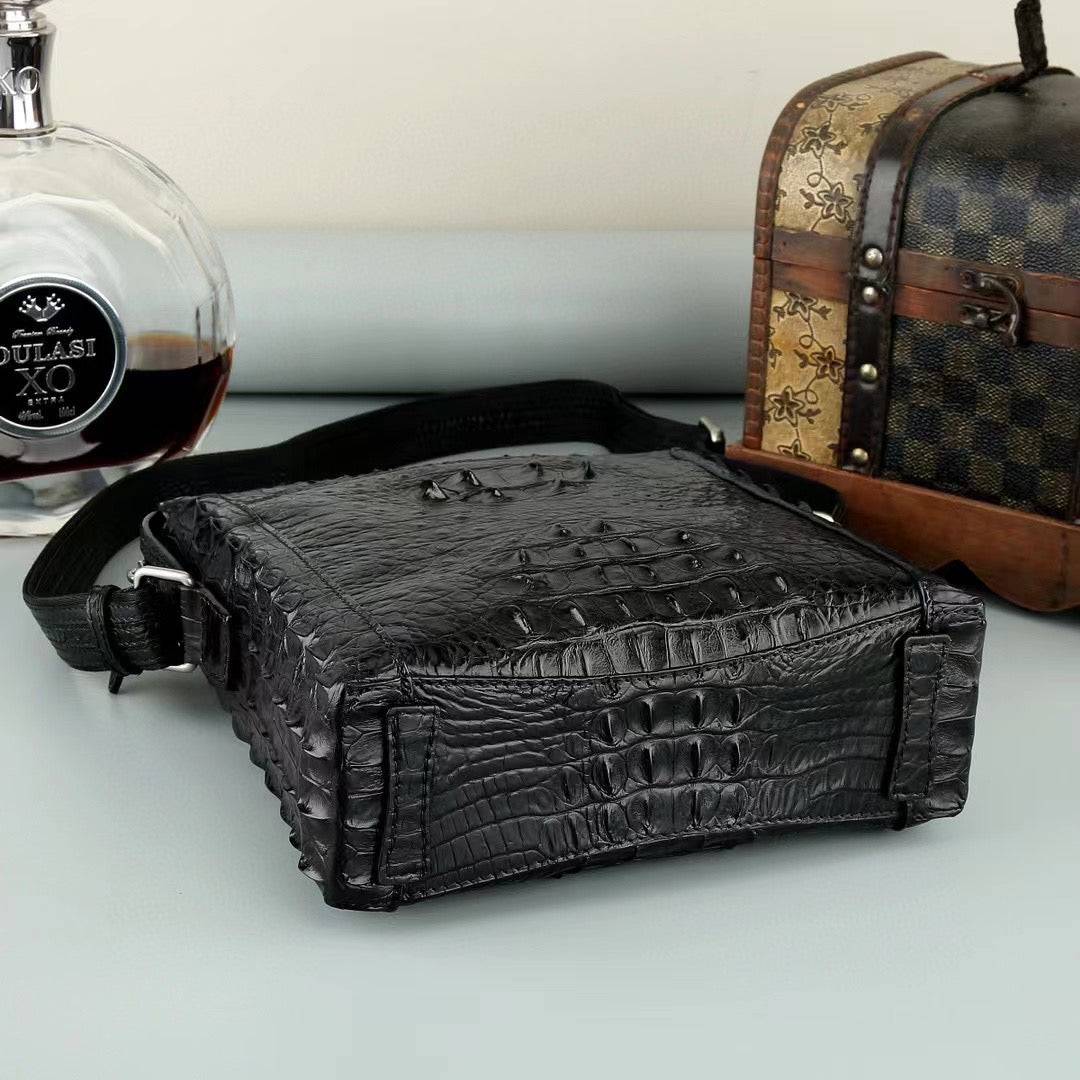 Men's Genuine Crocodile Leather Cross Body Bag