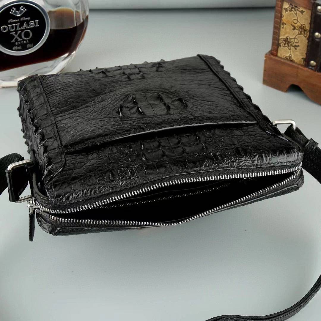 Men's Genuine Crocodile Leather Cross Body Bag