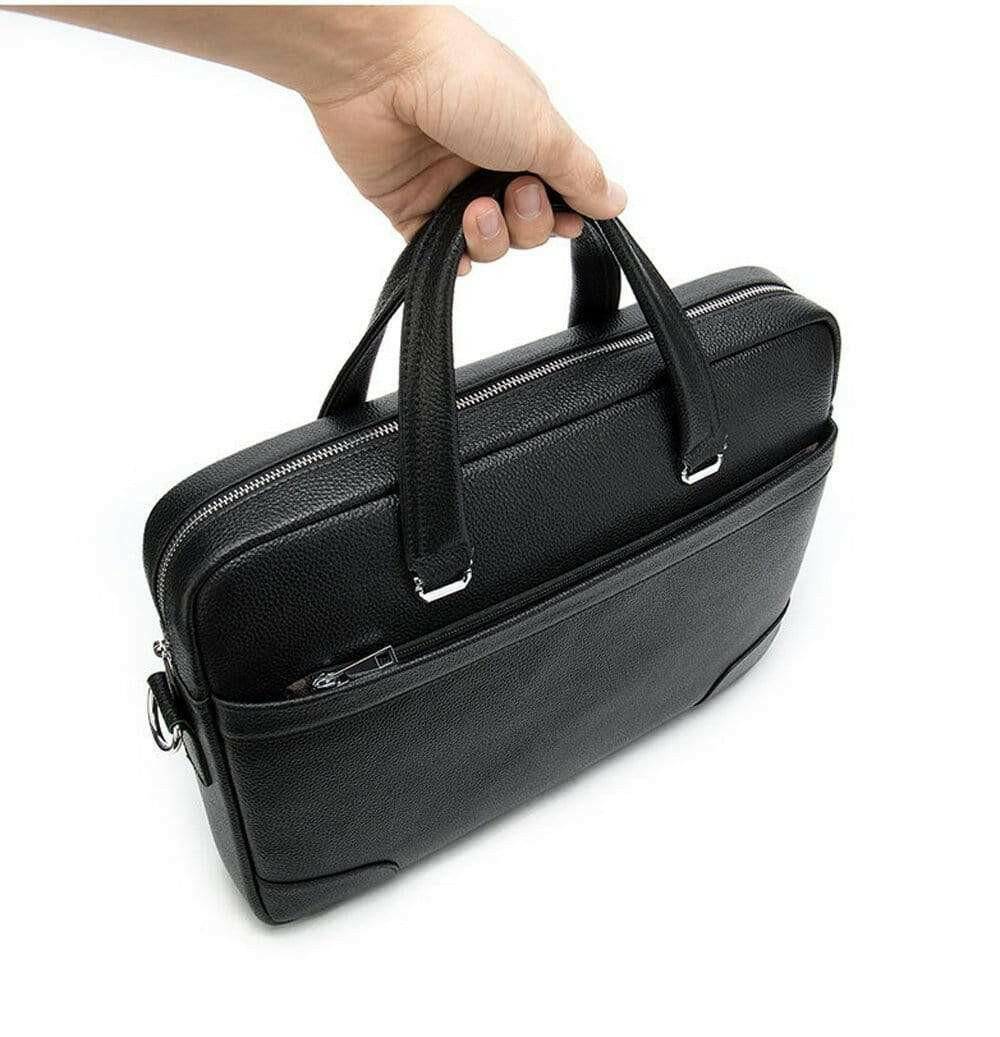 Men's Genuine Leather Laptop Briefcase Messenger Busienss Bags