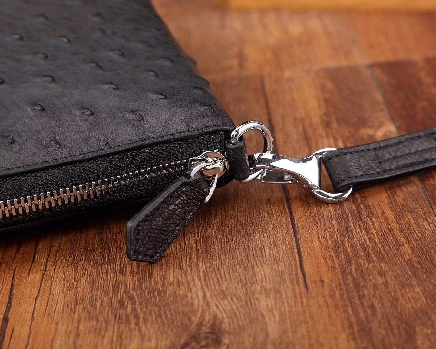 Men's Genuine Ostrich Leather Clutch Bag